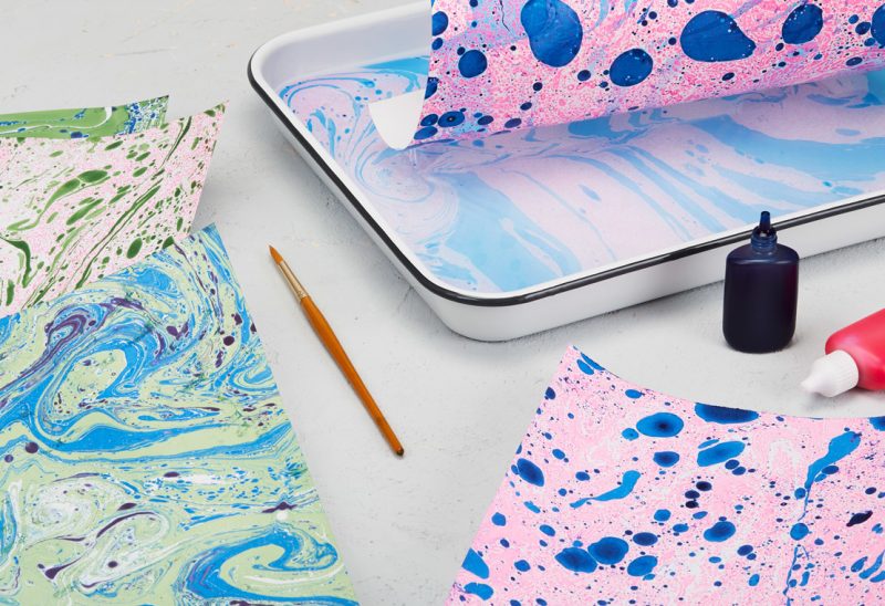 Featured image for Teen Crafternoon water marbling program