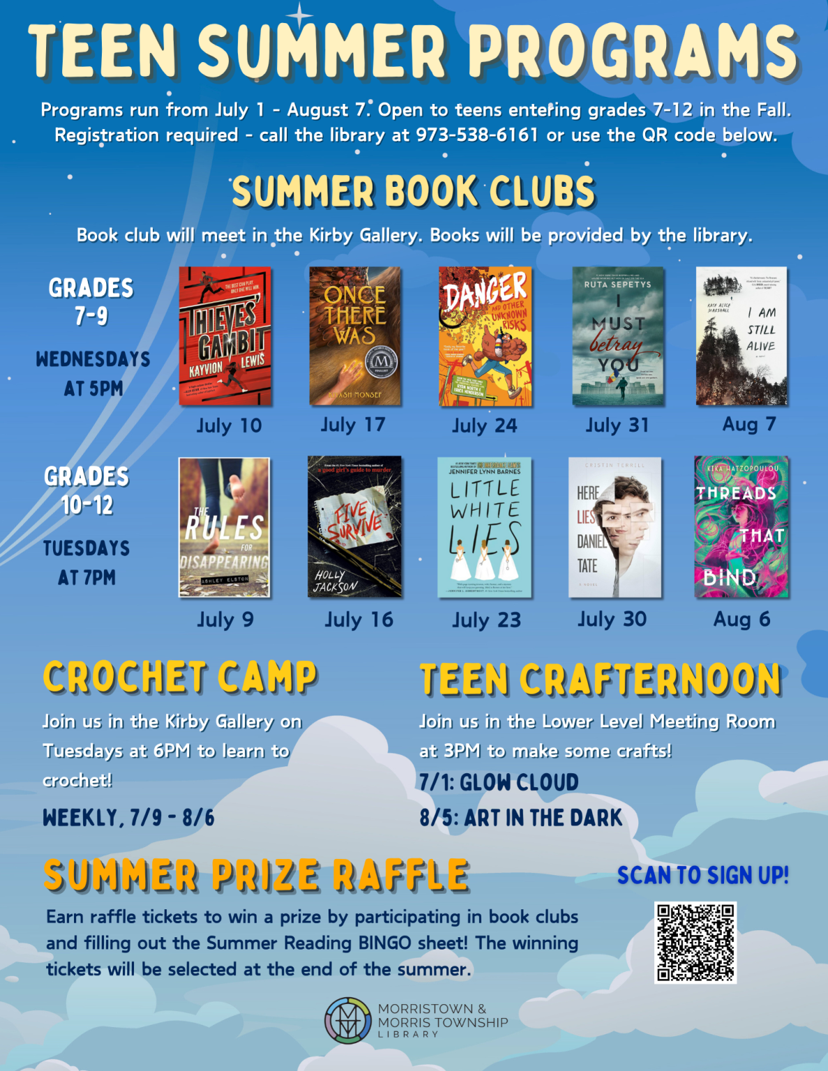 2024 Teen Summer Reading Book clubs, crafts, and more! Morristown